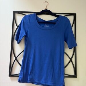Talbots Fitted Blue Short Sleeve Tee